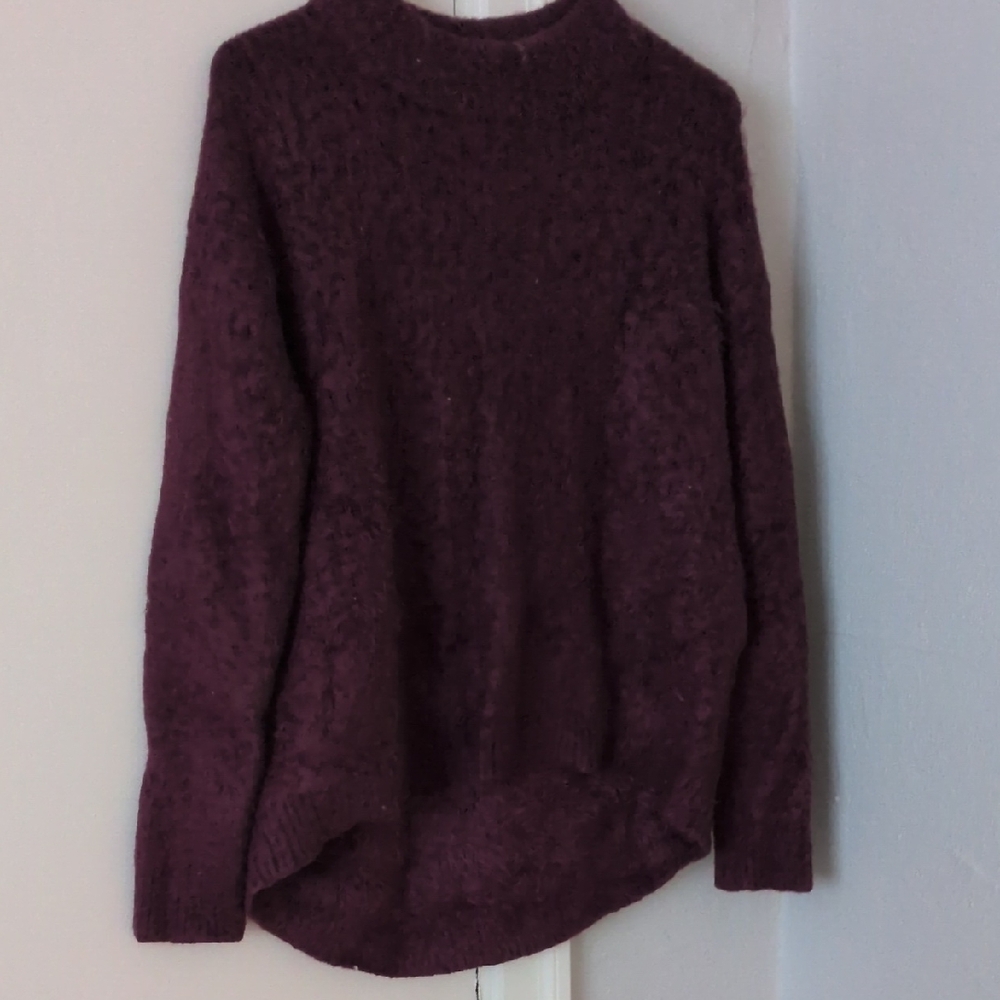 A New‎ Day Women's Deep Maroon High Low Cowl Neck Sweater Size Medium